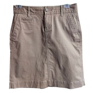 Vintage Old Navy Light Brown Cotton Cargo Mini Skirt with Back Slit Size 0